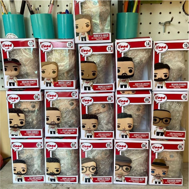Funko Pop corporativo — presente para equipe personalizado